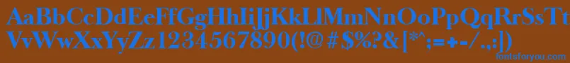 OldbaskervilleBold Font – Blue Fonts on Brown Background