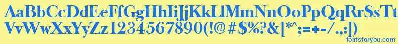 OldbaskervilleBold Font – Blue Fonts on Yellow Background