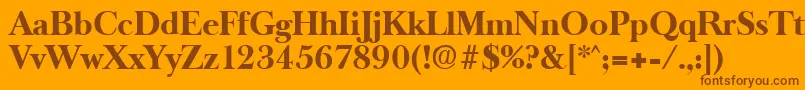 Шрифт OldbaskervilleBold – коричневые шрифты на оранжевом фоне