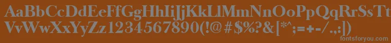 OldbaskervilleBold Font – Gray Fonts on Brown Background