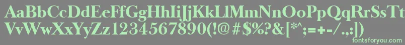 OldbaskervilleBold Font – Green Fonts on Gray Background