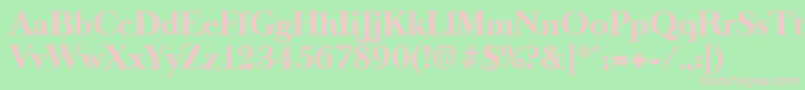 OldbaskervilleBold Font – Pink Fonts on Green Background