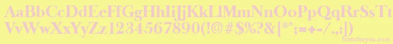 OldbaskervilleBold Font – Pink Fonts on Yellow Background