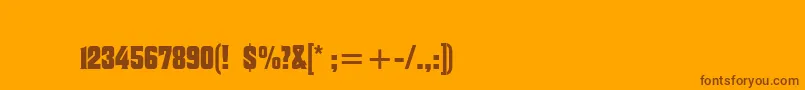 Macbethc Font – Brown Fonts on Orange Background