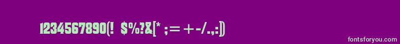 Шрифт Macbethc – зелёные шрифты на фиолетовом фоне