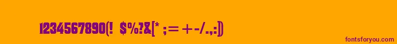 Шрифт Macbethc – фиолетовые шрифты на оранжевом фоне