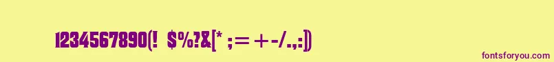Шрифт Macbethc – фиолетовые шрифты на жёлтом фоне