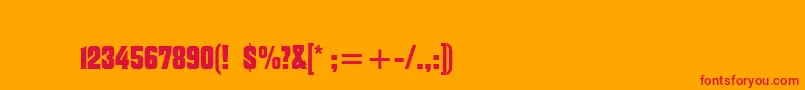 Шрифт Macbethc – красные шрифты на оранжевом фоне