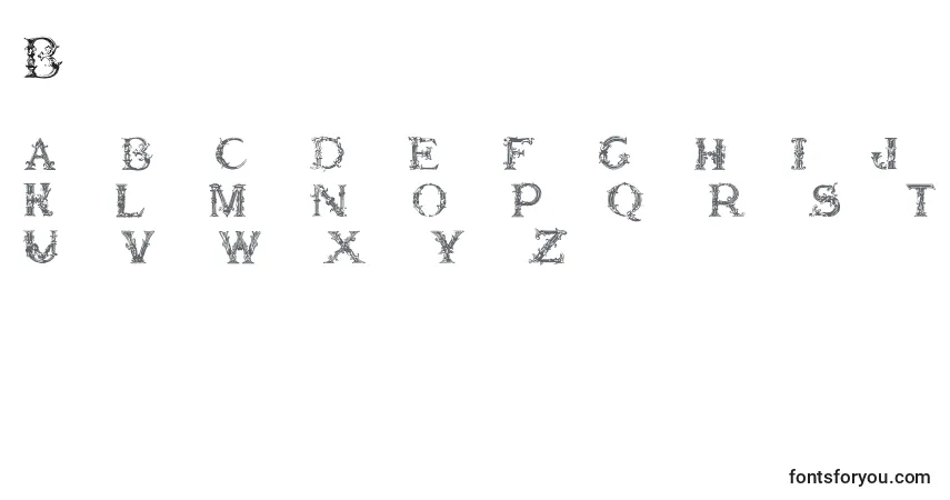 Czcionka Britishmuseum – alfabet, cyfry, specjalne znaki