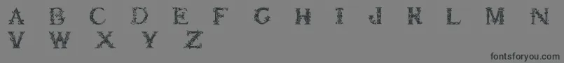 Czcionka Britishmuseum – czarne czcionki na szarym tle