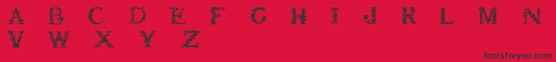 Britishmuseum Font – Black Fonts on Red Background