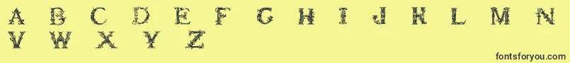 Britishmuseum Font – Black Fonts on Yellow Background