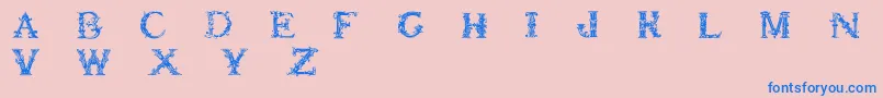 Britishmuseum Font – Blue Fonts on Pink Background