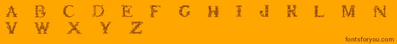 Britishmuseum Font – Brown Fonts on Orange Background
