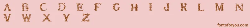 Britishmuseum Font – Brown Fonts on Pink Background