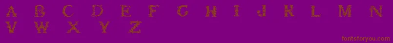 Britishmuseum Font – Brown Fonts on Purple Background