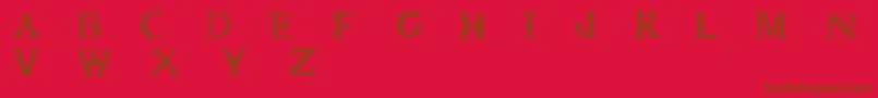 Britishmuseum Font – Brown Fonts on Red Background