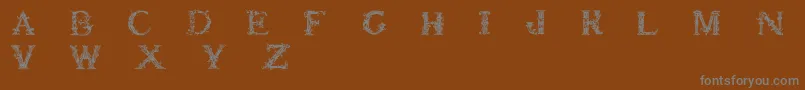Britishmuseum Font – Gray Fonts on Brown Background