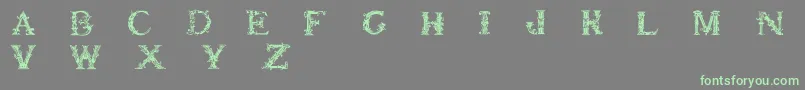 Britishmuseum Font – Green Fonts on Gray Background
