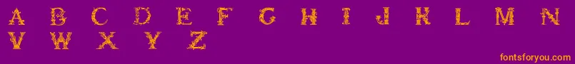 Britishmuseum Font – Orange Fonts on Purple Background