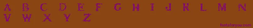Britishmuseum Font – Purple Fonts on Brown Background