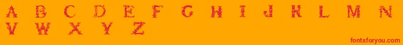 Britishmuseum Font – Red Fonts on Orange Background