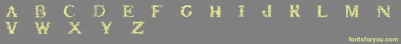 Britishmuseum Font – Yellow Fonts on Gray Background