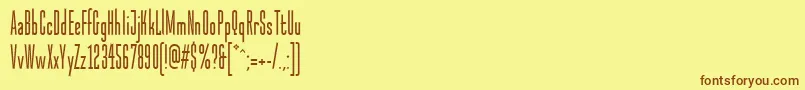 Czcionka MalstockItcTt – brązowe czcionki na żółtym tle