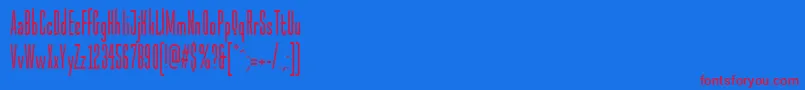 MalstockItcTt-Schriftart – Rote Schriften auf blauem Hintergrund