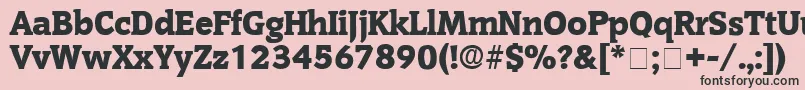 OritDisplaySsi Font – Black Fonts on Pink Background