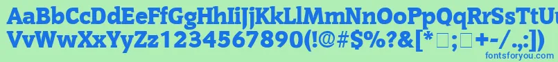 OritDisplaySsi Font – Blue Fonts on Green Background