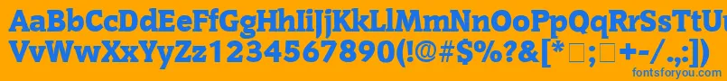 OritDisplaySsi Font – Blue Fonts on Orange Background