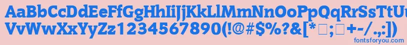 OritDisplaySsi Font – Blue Fonts on Pink Background