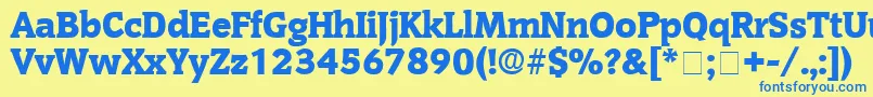 OritDisplaySsi Font – Blue Fonts on Yellow Background