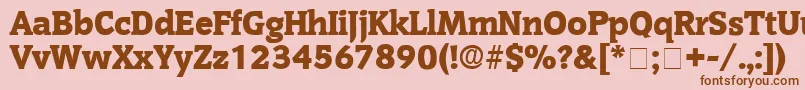 OritDisplaySsi Font – Brown Fonts on Pink Background