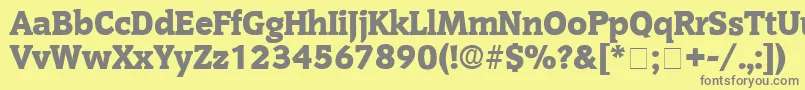 OritDisplaySsi Font – Gray Fonts on Yellow Background