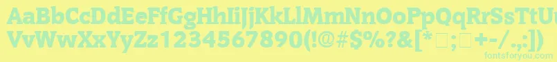 OritDisplaySsi Font – Green Fonts on Yellow Background