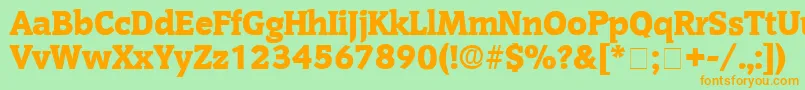 OritDisplaySsi Font – Orange Fonts on Green Background
