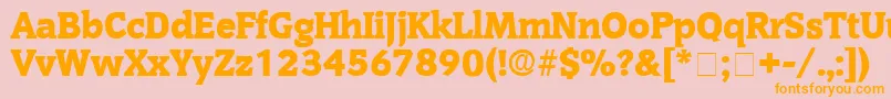OritDisplaySsi Font – Orange Fonts on Pink Background