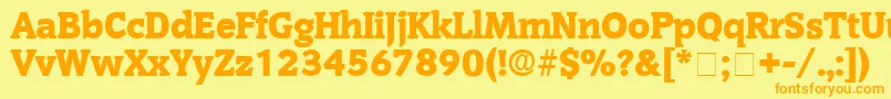 OritDisplaySsi Font – Orange Fonts on Yellow Background