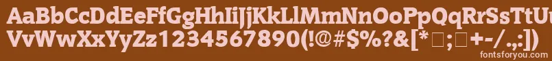 OritDisplaySsi Font – Pink Fonts on Brown Background