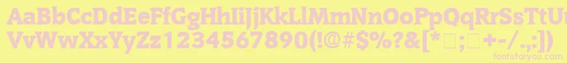 OritDisplaySsi Font – Pink Fonts on Yellow Background