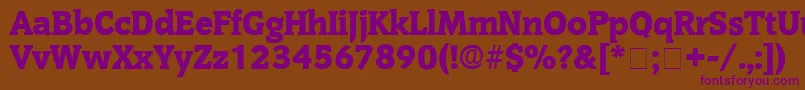 OritDisplaySsi Font – Purple Fonts on Brown Background