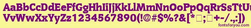 OritDisplaySsi Font – Purple Fonts on Yellow Background