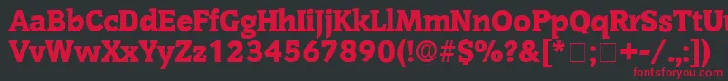 OritDisplaySsi Font – Red Fonts on Black Background