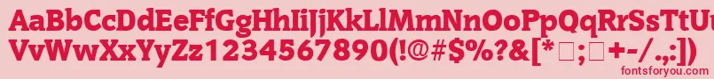 OritDisplaySsi Font – Red Fonts on Pink Background