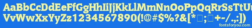 OritDisplaySsi Font – Yellow Fonts on Blue Background