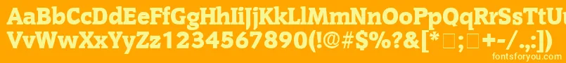 OritDisplaySsi Font – Yellow Fonts on Orange Background