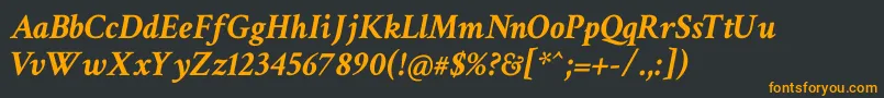 CrimsonTextBoldItalic Font – Orange Fonts on Black Background