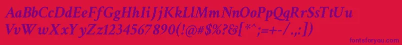 fuente CrimsonTextBoldItalic – Fuentes Moradas Sobre Fondo Rojo